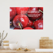 Matthew 7:19, 20 het Poster van de Manuscript (Keuken)