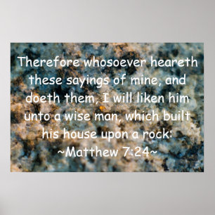 Matthew 7:24 poster