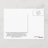 Matthew 7:7-8 Apple Carte Postale (Dos)