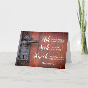 Matthew 7:7, Ask en het zal gegeven worden Kaart