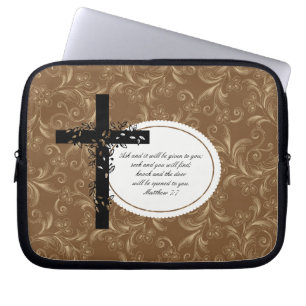 Matthew 7:7 Laptop of Netbook Carrier Sleeve