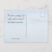 Matthew 8:27 Jezus noemt het storm, Bijbelverse Briefkaart (Achterkant)