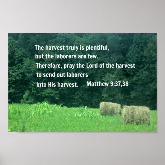 Matthew 9:37,38 poster (Voorkant)