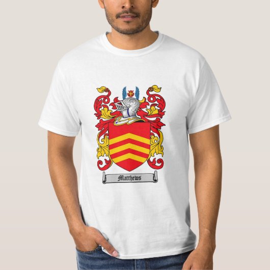 Matthews Family Crest - Matthews Coat of Arms T-shirt (Voorkant)