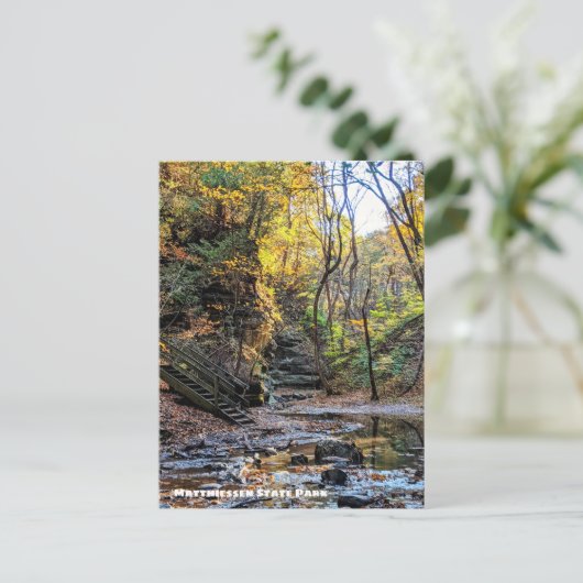 Matthiessen State Park, Utica Illinois Briefkaart (Staand voorkant)