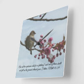 Matthieu 10:29 Verset Bible Horloge murale (Angle)