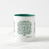 Matthieu 11:27 KJV Bible Écriture Mug à deux tons (Centre)