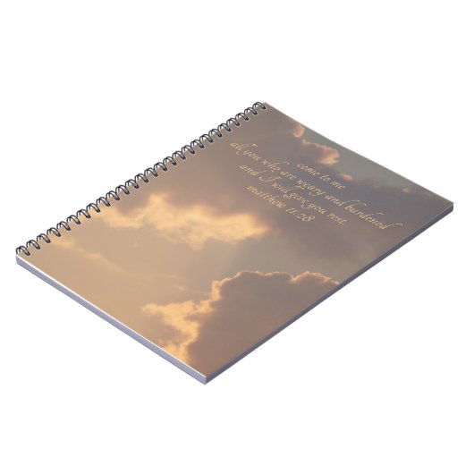 Matthieu 11:28 carnet des écritures bibliques (Côté gauche)