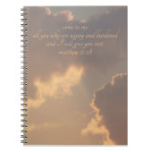 Matthieu 11:28 carnet des écritures bibliques (Devant)