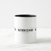 Matthieu 22:14 Bible Écriture Mug à deux tons (Centre)