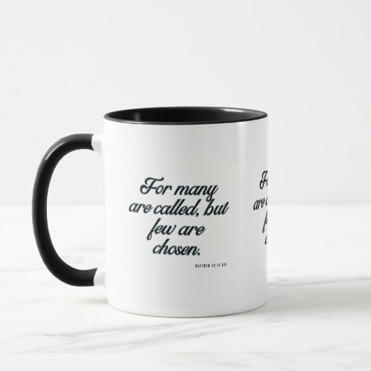 Matthieu 22:14 KJV Bible Verse Mug à deux tons (Gauche)