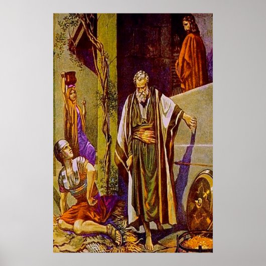 Matthieu 26:69-75 Peter Denies poster Jésus (Devant)