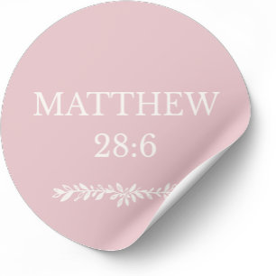 Matthieu 28:6 Autocollant d'Écriture – Nouvelles d