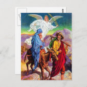 Matthieu 2:13-18 Fuir en Egypte carte postale (Devant / Derrière)