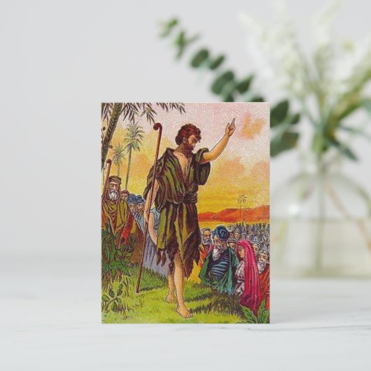 Matthieu 3:1-6 Repérer carte postale (Debout devant)