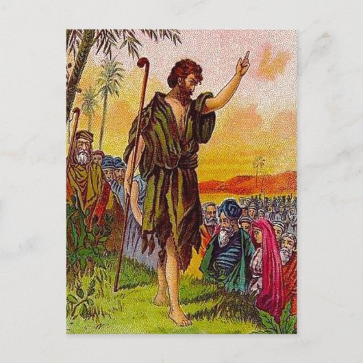 Matthieu 3:1-6 Repérer carte postale (Devant)