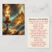 Matthieu 5:14-16 Cartes KJV - Laissez votre lumièr (Devant / Derrière)
