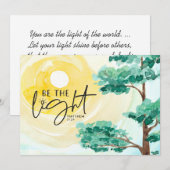 Matthieu 5:14 Soyez la lumière de la Bible carte c (Devant / Derrière)