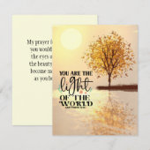 Matthieu 5:14 Tu es la carte légère de la Bible (Devant / Derrière)