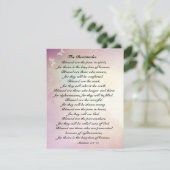 Matthieu 5:3-10 Béatitudes Bible Carte Plat (Debout devant)