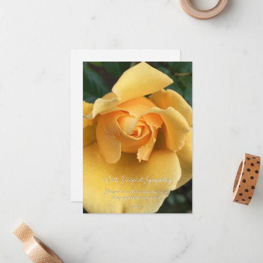 Matthieu 5:4 Carte de sympathie (Devant/Arrière en situation)