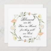 Matthieu 5:8 Bienheureux sont les cœurs purs Carte (Devant / Derrière)