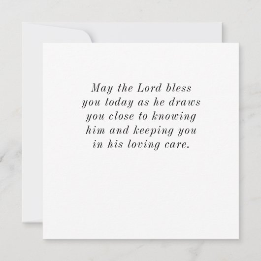 Matthieu 5:8 Bienheureux sont les cœurs purs Carte (Dos)