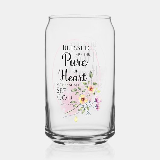 Matthieu 5:8 Heureux sont Pure dans la Fleur du Co (Recto)