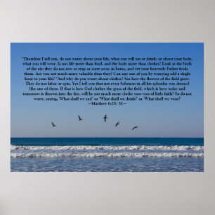 Matthieu 6:25- 31 Poster