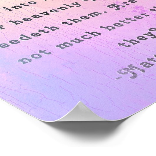 Matthieu 6:26 Poster des écritures (Coin)