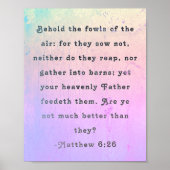 Matthieu 6:26 Poster des écritures (Devant)