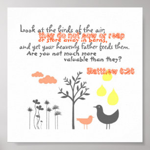Matthieu 6:26 - Poster plus valorisant que celui d