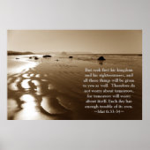 Matthieu 6:33-34 Poster (Devant)