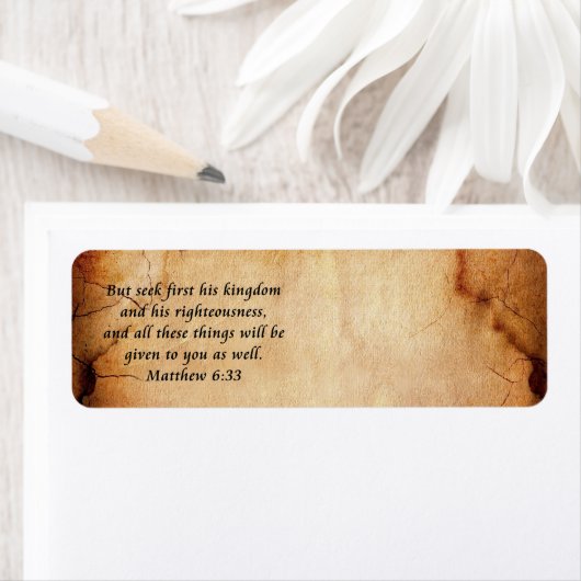 Matthieu 6:33 étiquette de adresse (En situation)