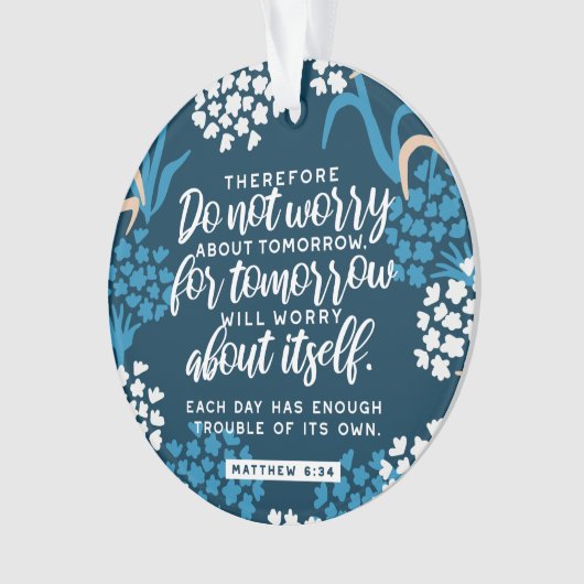 Matthieu 6:34 Verse de la Bible (devant)