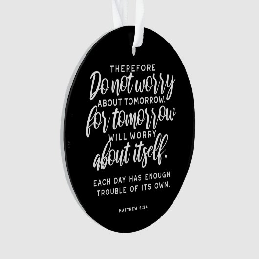 Matthieu 6:34 Verse de la Bible (devant)