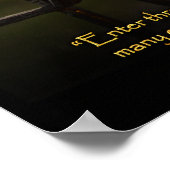 Matthieu 7:13-14 Poster de la Bible chrétienne (Coin)