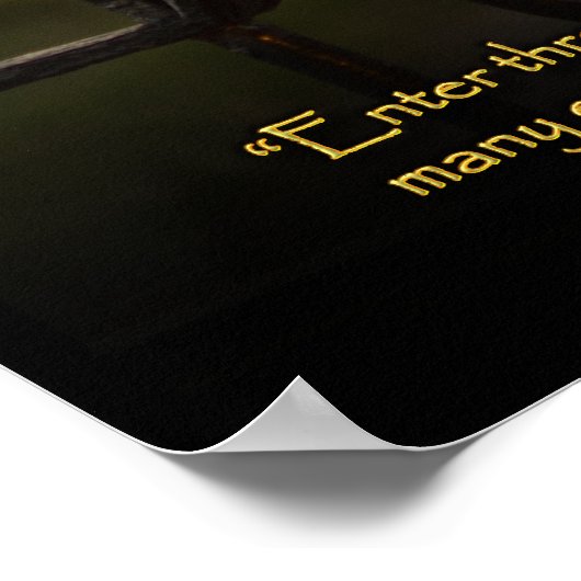 Matthieu 7:13-14 Poster de la Bible chrétienne (Coin)