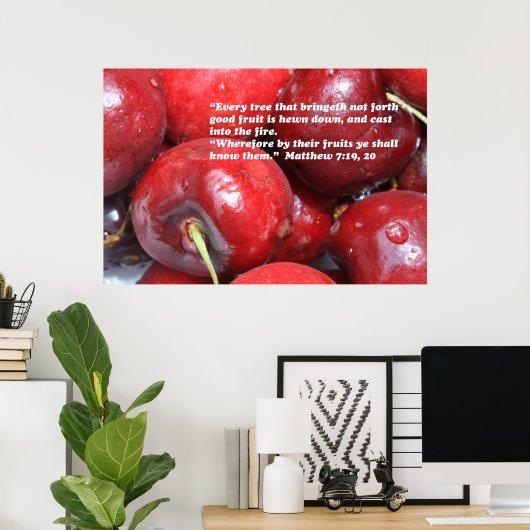 Matthieu 7:19, 20 Ecriture Poster (Bureau à domicile)