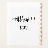Matthieu 7:7 Bible Verse Calendrier Planificateur (Dos)