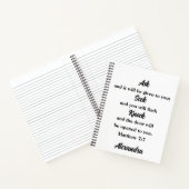 Matthieu 7:7 Bible Verse Nom personnalisé Journal (Intérieur)