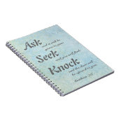 Matthieu 7:7, Carnet (Côté Droit)