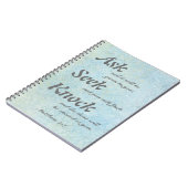 Matthieu 7:7, Carnet (Côté gauche)