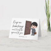 Matthieu 7:7 Écriture Biblique Carte d'Encourageme (Devant)