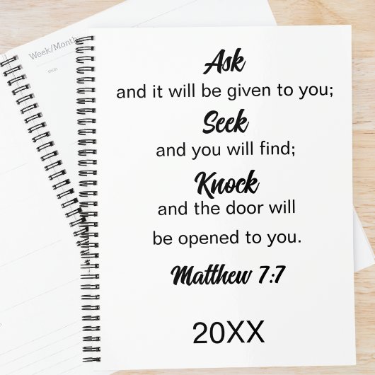 Matthieu 7:7 Poser Chercher Knock Bible Verse