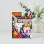 Matthieu 9:1-8 Jésus Pardonne et guérit carte post (Debout devant)