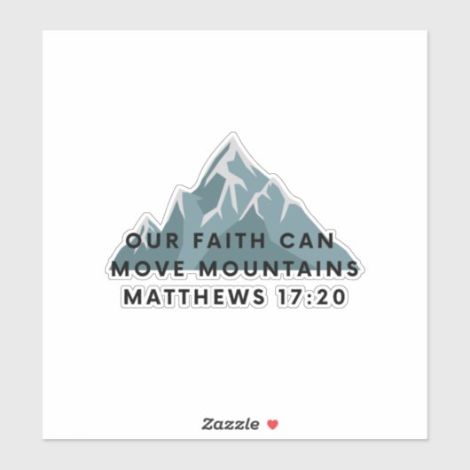 Matthieu Bible Verse Stickers Notre Foi Peut Bouge (Feuille)
