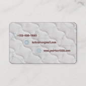 Mattresse douce Carte de visite de 3,5 po x 2,0 po (Dos)