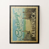 Matunuck Beach Vintage Travel Legpuzzel (Verticaal)