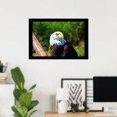 Mature Bald Eagle Wildlife Painting Poster (Thuiskantoor)
